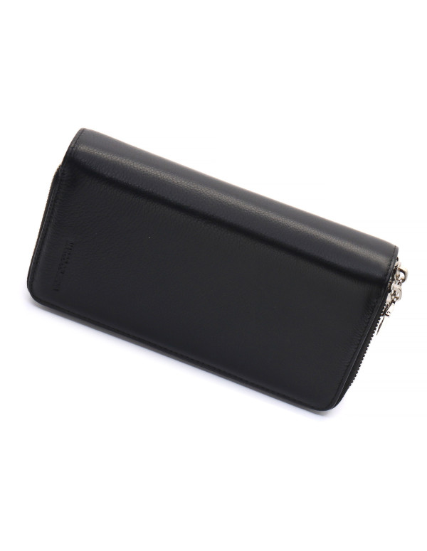 Чорний чоловічий клатч на дві блискавки з натуральної шкіри Marco Coverna MC-801-1