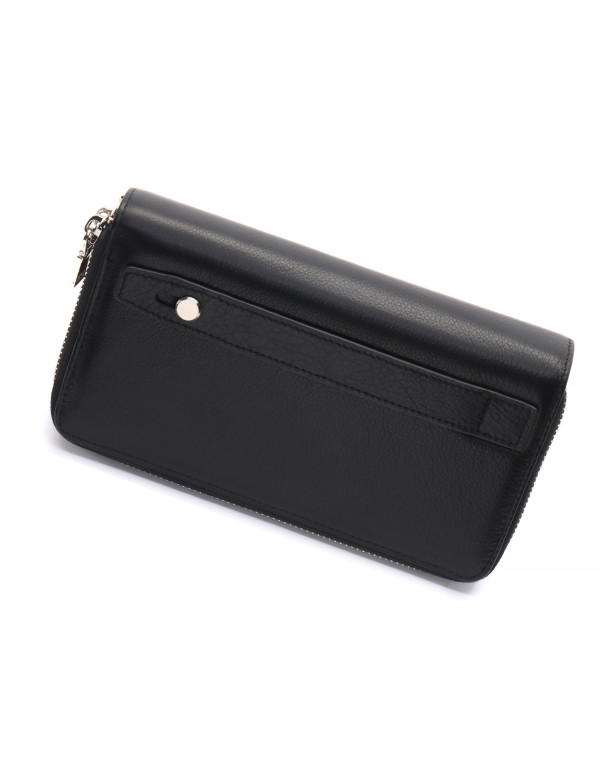 Чорний чоловічий клатч на дві блискавки з натуральної шкіри Marco Coverna MC-801-1