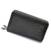 Чорний гаманець-клатч на дві блискавки із фактурної натуральної шкіри Marco Coverna MCJP-5902B