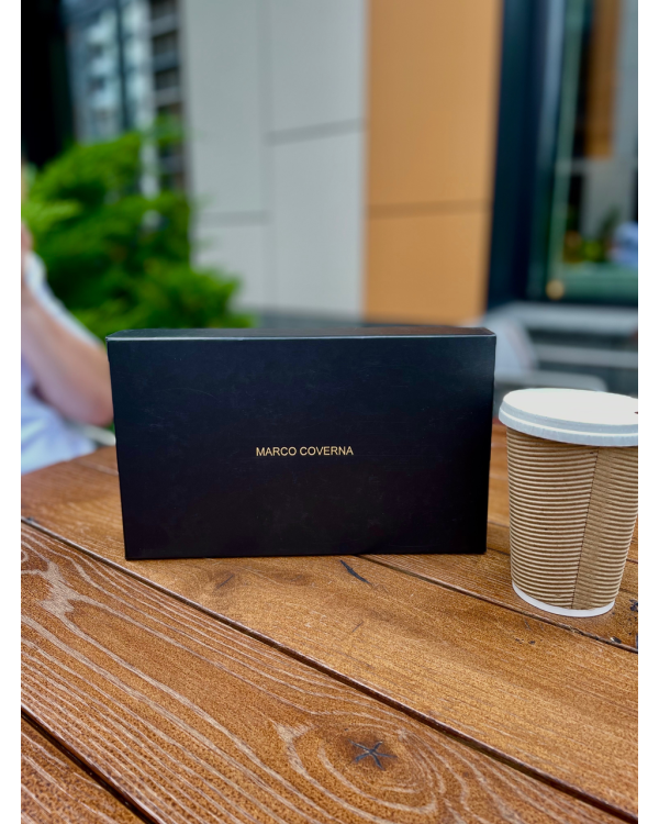 Коричневий гаманець-клатч на дві блискавки з блоком під картки із натуральної шкіри Marco Coverna MC086-5901С
