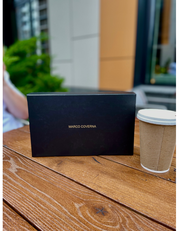 Коричневий гаманець-клатч на дві блискавки з блоком під картки із натуральної шкіри Marco Coverna MC086-5901С