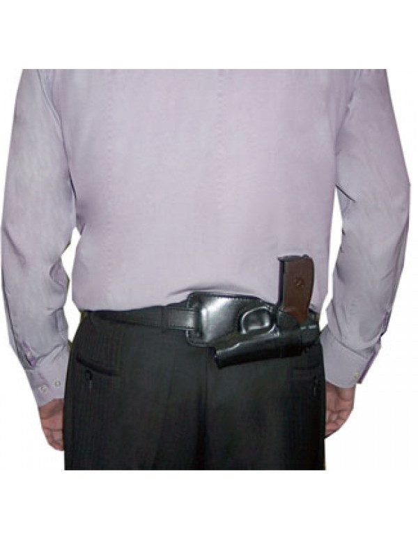 Кобура поясна ПМ шкіряна формована тришарова для носіння за спиною