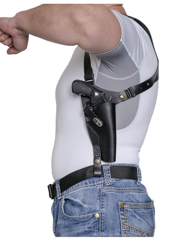 ПЛЕЧЕВАЯ, КОЖАНАЯ, ВЕРТИКАЛЬНАЯ КОБУРА A-line 3КП4 ДЛЯ РЕВОЛЬВЕРА