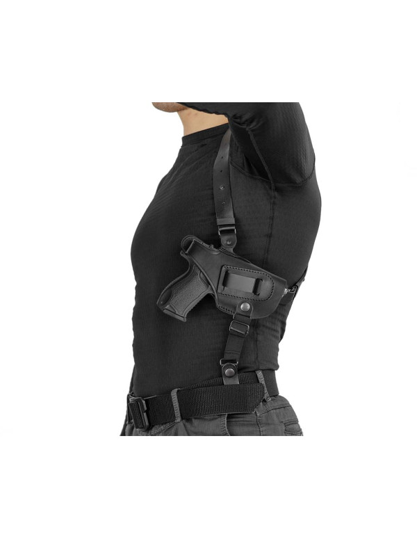 Оперативна шкіряна плечова/поясна кобура зі скобой для ФОРТ-17,18,19 A-line 3КУ3