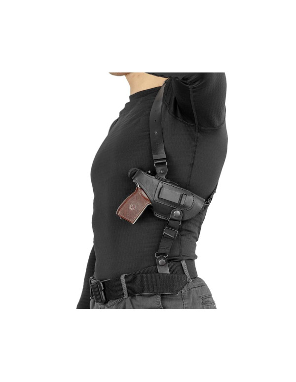 Кобура кожаная плечевая/поясная со скобой A-line 3КУ3 ПМ