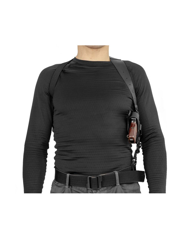 Кобура кожаная плечевая/поясная со скобой A-line 3КУ3 ПМ