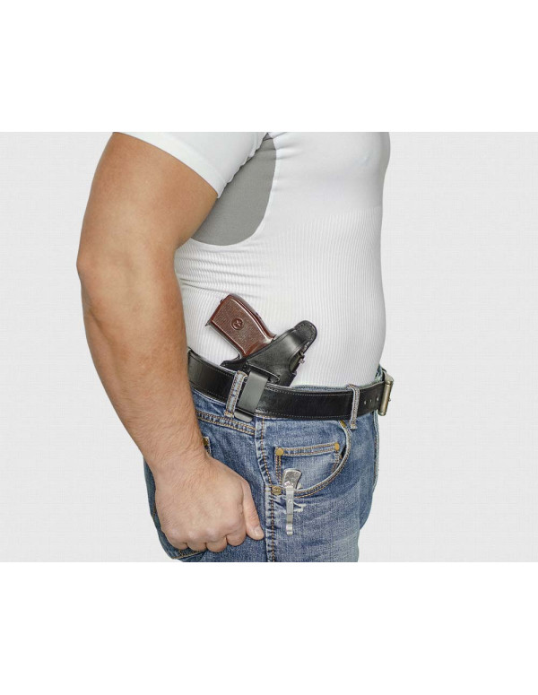 Кобура кожаная плечевая/поясная со скобой A-line 3КУ3 ПМ