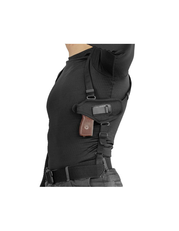 Підплічна/поясна/внутрібрючна синтетична кобура з підсумком магазина Алайн 5СУ1+ для ПМ