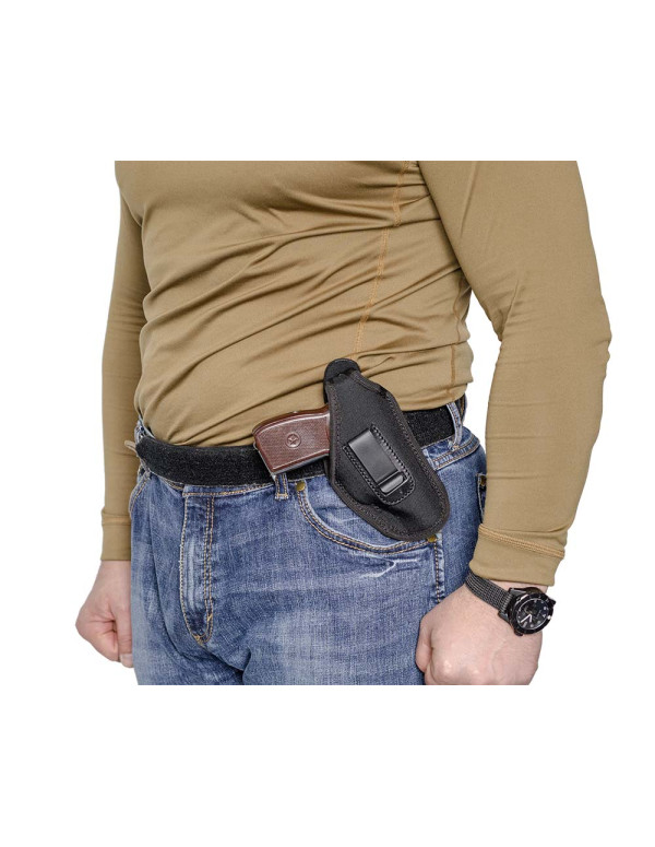 Підплічна/поясна/внутрібрючна синтетична кобура з підсумком магазина Алайн 5СУ1+ для ПМ