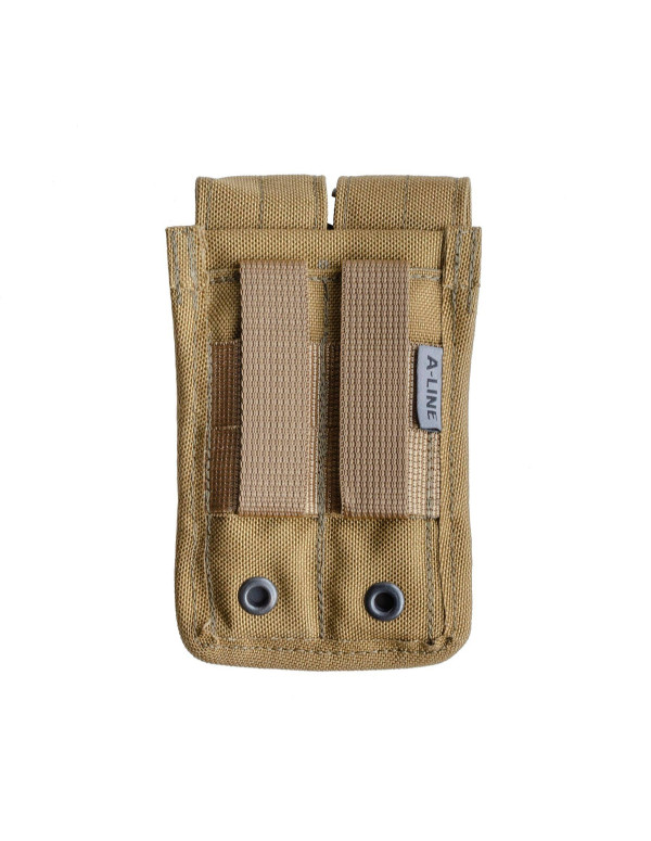 Підсумок для двох пістолетних магазинів, molle-сумісний, з клапанами a-line cm14