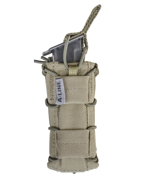 Відкритий Підсумок для одного пістолетного магазину, molle-сумісний, з гумками a-line СМ63