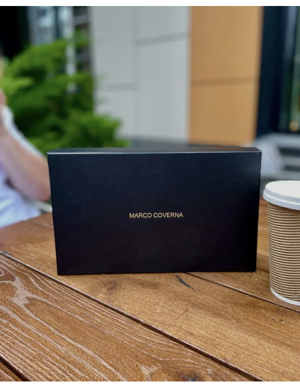 Клатч на дві блискавки з фактурної натуральної шкіри Коричневий