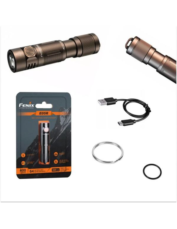 Ліхтар ручний Fenix E05R бронзовий