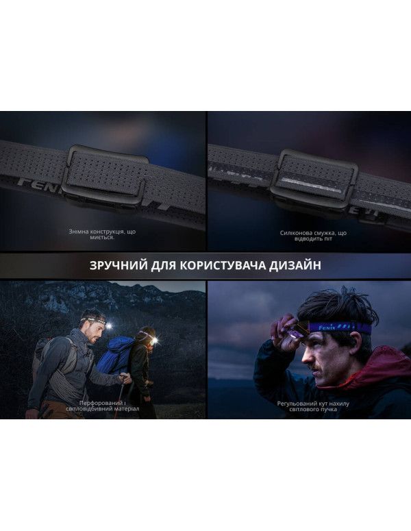 Ліхтар налобний Fenix HL12R V2.0 сірий