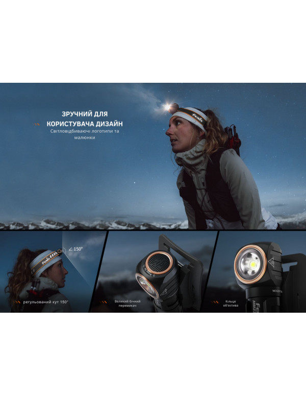 Ліхтар налобний з червоним світлом Fenix HM23 V2.0 300 лм