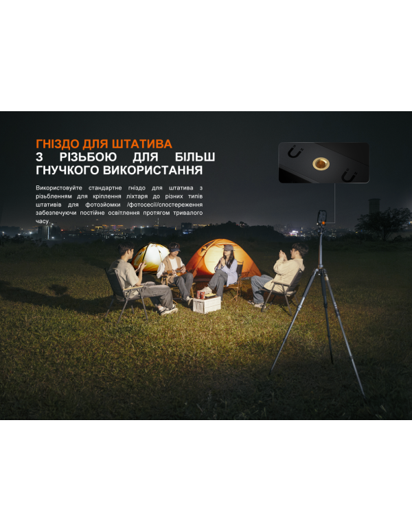 Ліхтар прожектор Fenix CL27R зелений