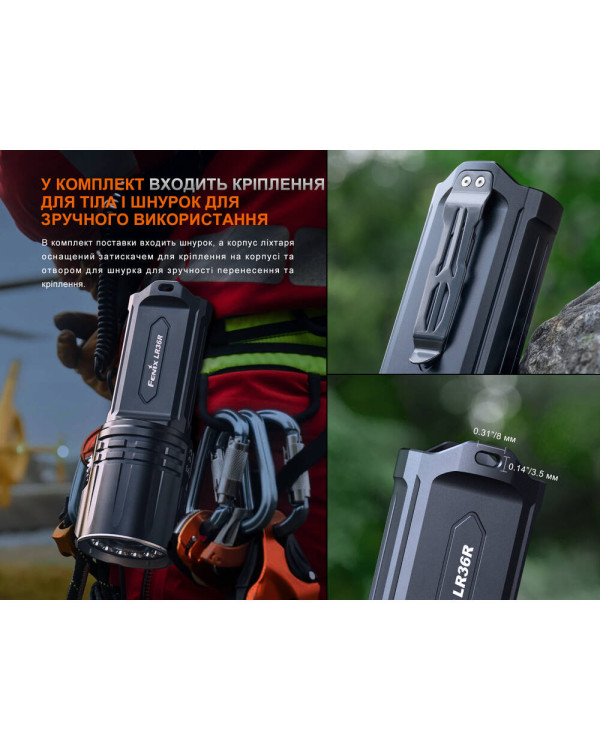 Ліхтар ручний пошуковий лазерний Fenix LR36R