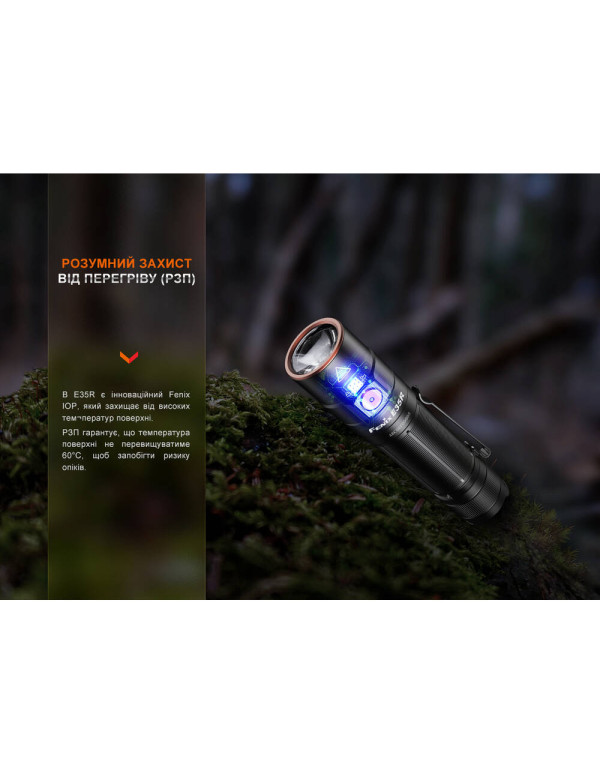 Ліхтар ручний Fenix E35R, блакитний | Лімітована серія
