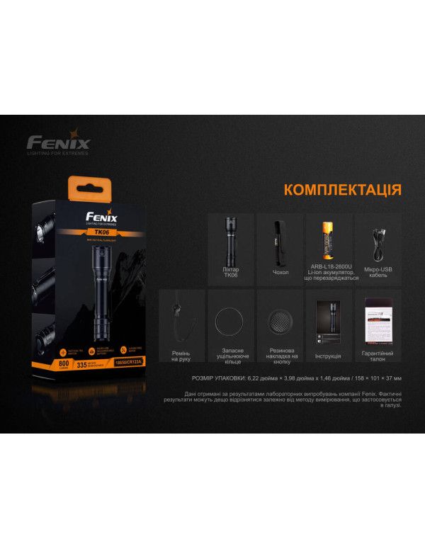 Ліхтар ручний Fenix TK06