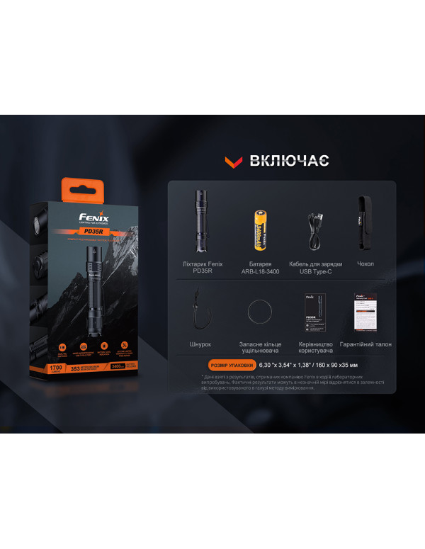 Ліхтар тактичний акумуляторний Fenix PD35R