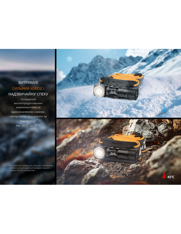 Ліхтар налобний з червоним світлом Fenix HM23 V2.0 300 лм