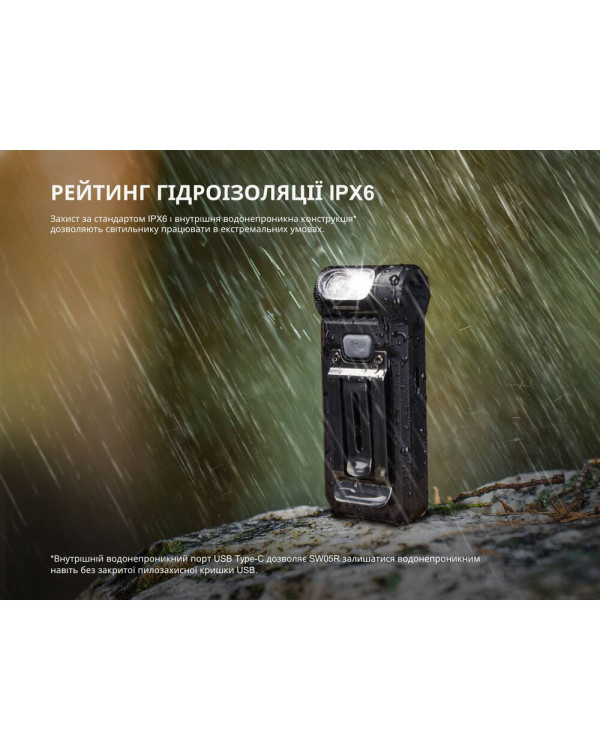 Ліхтар ручний Fenix SW05R-RED LED чорний