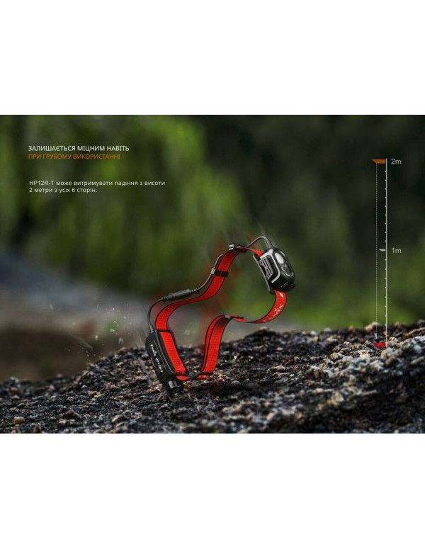 Ліхтар налобний Fenix HP12R-TB чорний