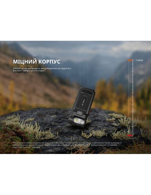Ліхтар ручний Fenix SW05R-RED LED чорний