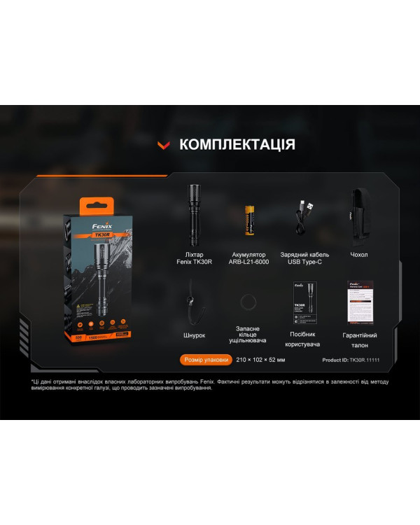 Ліхтар ручний лазерний Fenix TK30R