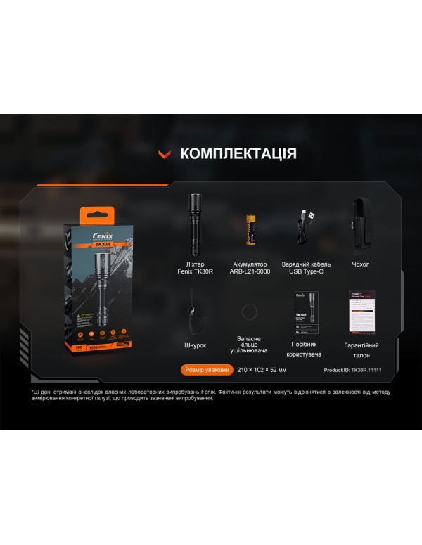 Ліхтар ручний лазерний Fenix TK30R