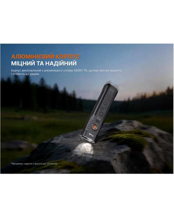 Ліхтар Fenix E08R UE, зелений