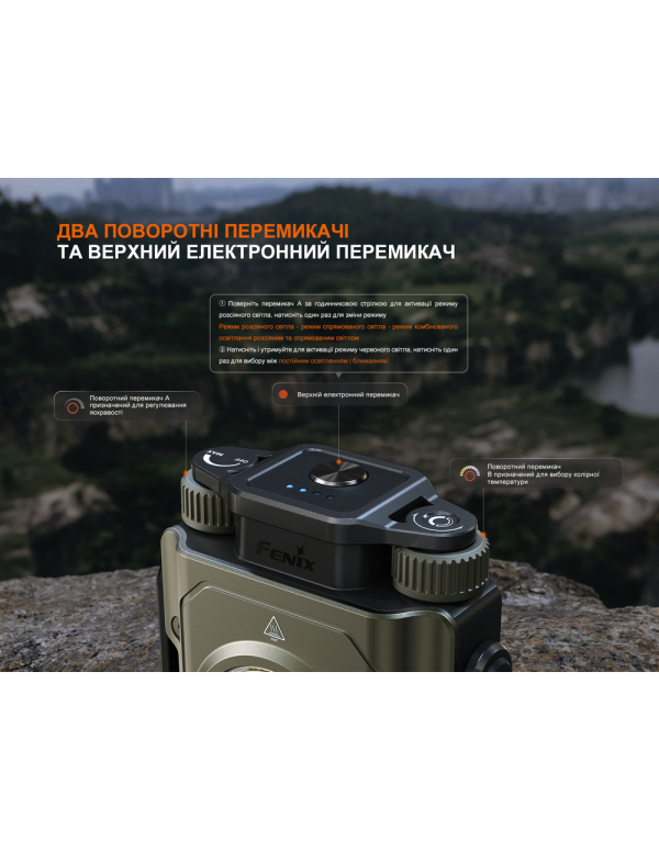 Ліхтар прожектор Fenix CL27R зелений