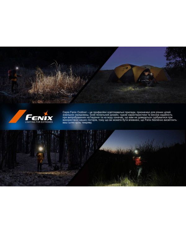 Ліхтар налобний Fenix HL17R, чорний