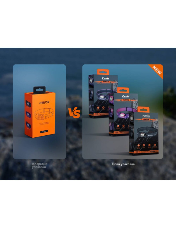 Ліхтар налобний Fenix HM55R, чорний