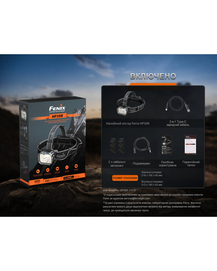 Ліхтар налобний Fenix HP35R