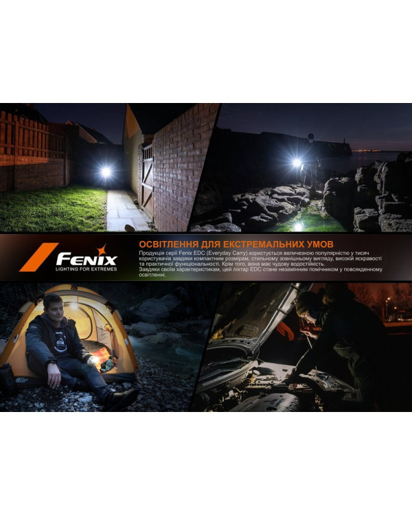 Ліхтар наключний Fenix E06R PRO, помаранчевий