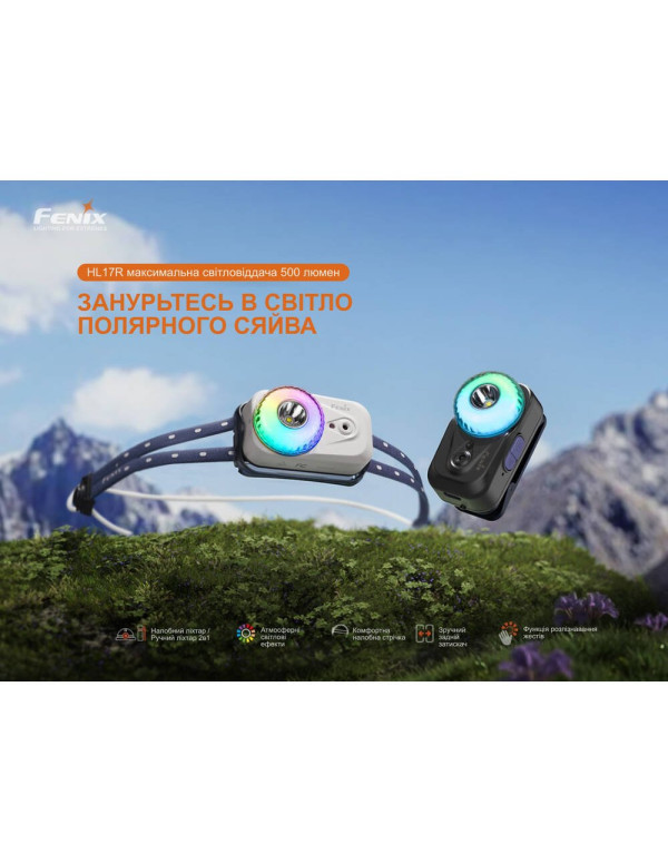 Ліхтар налобний Fenix HL17R, чорний