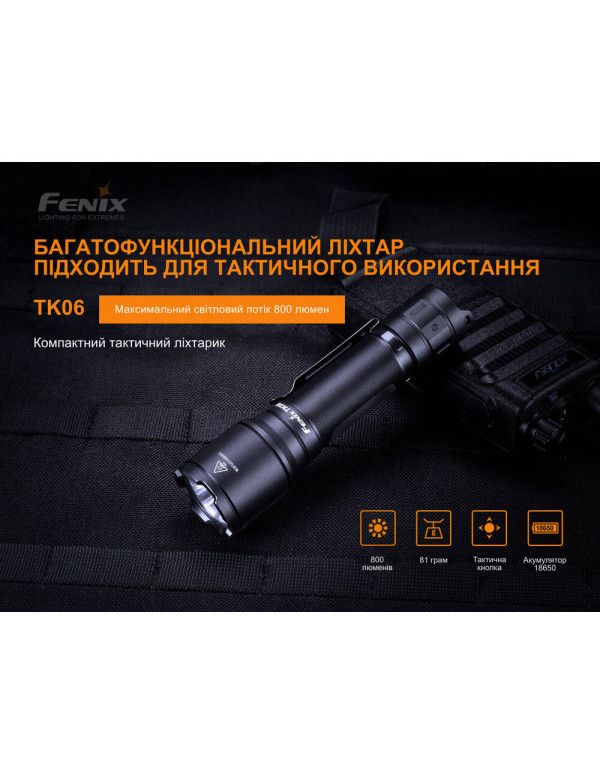 Ліхтар ручний Fenix TK06