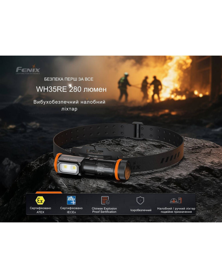 Ліхтар налобний вибухобезпечний Fenix WH35RE