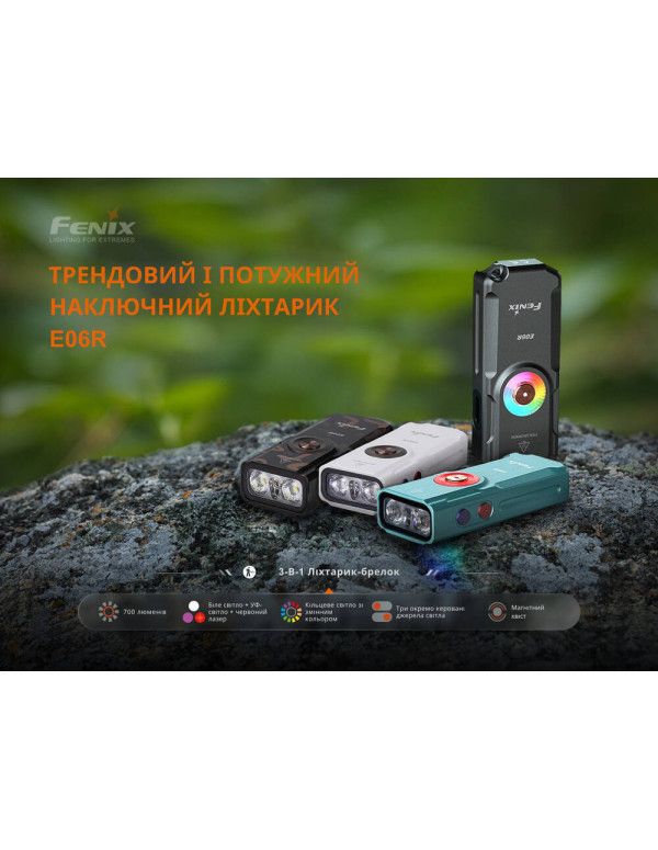 Ліхтар наключний Fenix E06R, білий | Лімітована серія