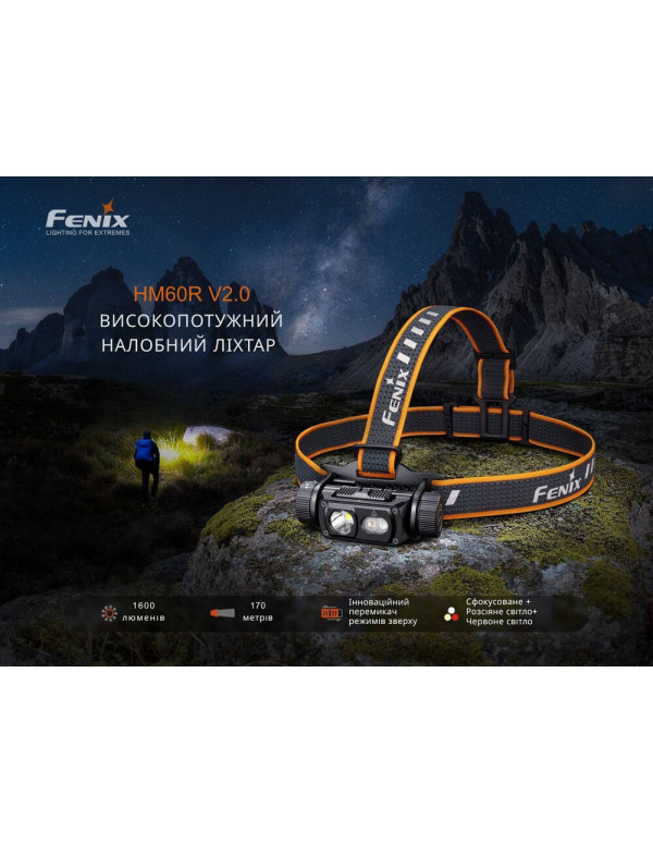 Ліхтар налобний Fenix HM60R 2.0
