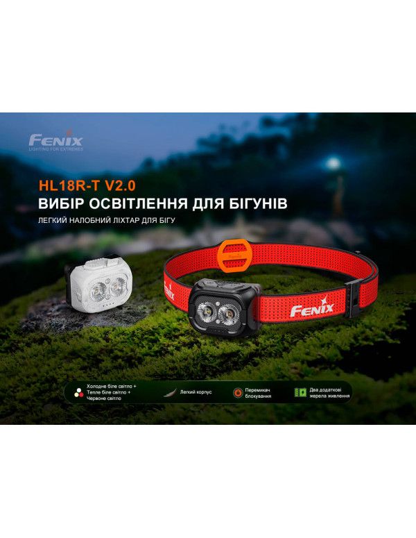 Ліхтар налобний Fenix HL18R-T V2.0 чорний