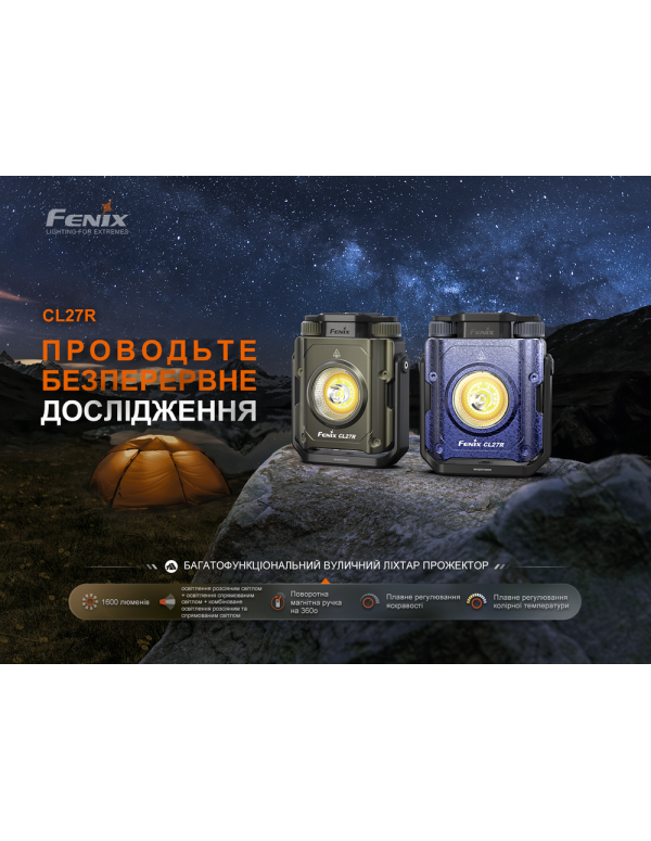 Ліхтар прожектор Fenix CL27R зелений