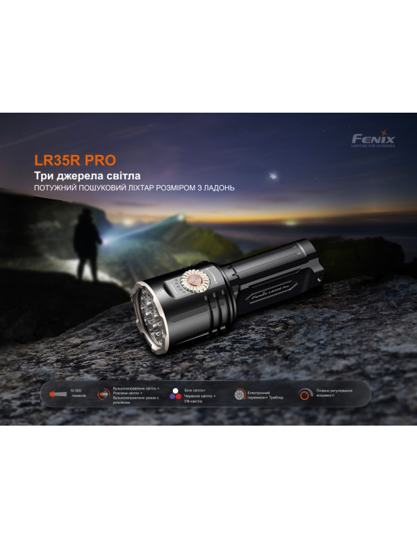 Ліхтар пошуковий ручний Fenix LR35R PRO