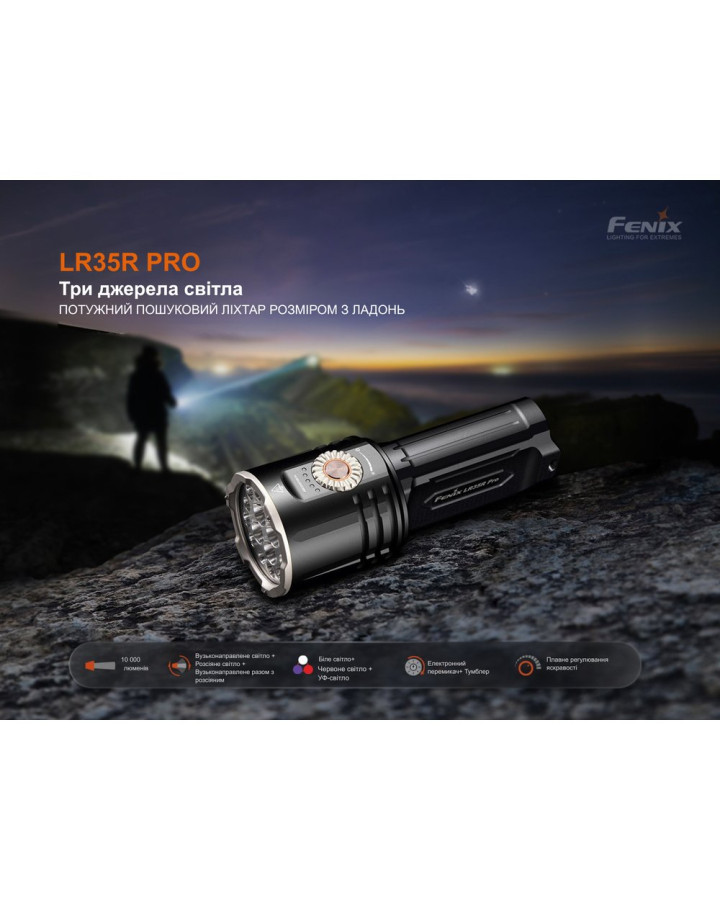 Ліхтар пошуковий ручний Fenix LR35R PRO