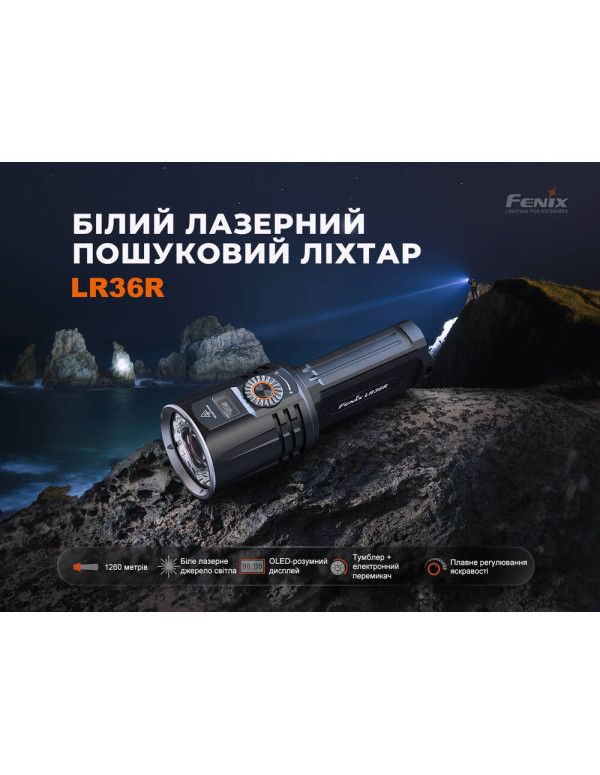Ліхтар ручний пошуковий лазерний Fenix LR36R