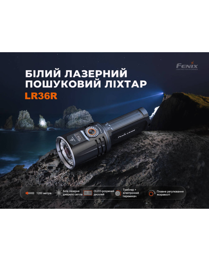 Ліхтар ручний пошуковий лазерний Fenix LR36R