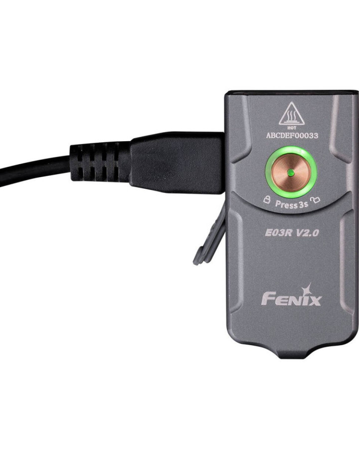 Ліхтар наключний Fenix E03R V2.0, синій