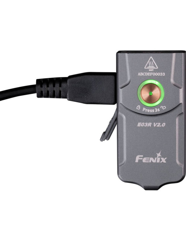 Ліхтар наключний Fenix E03R V2.0, сірий