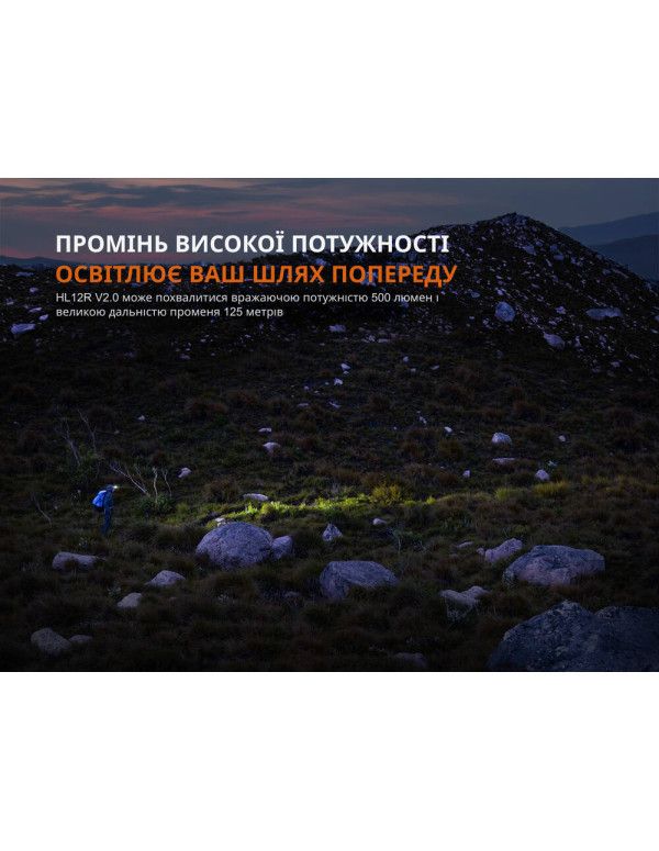 Ліхтар налобний Fenix HL12R V2.0 сірий